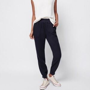 Faherty Arlie Day Pant Linen Blend Joggers Sz Small Washed Black Relaxed 21